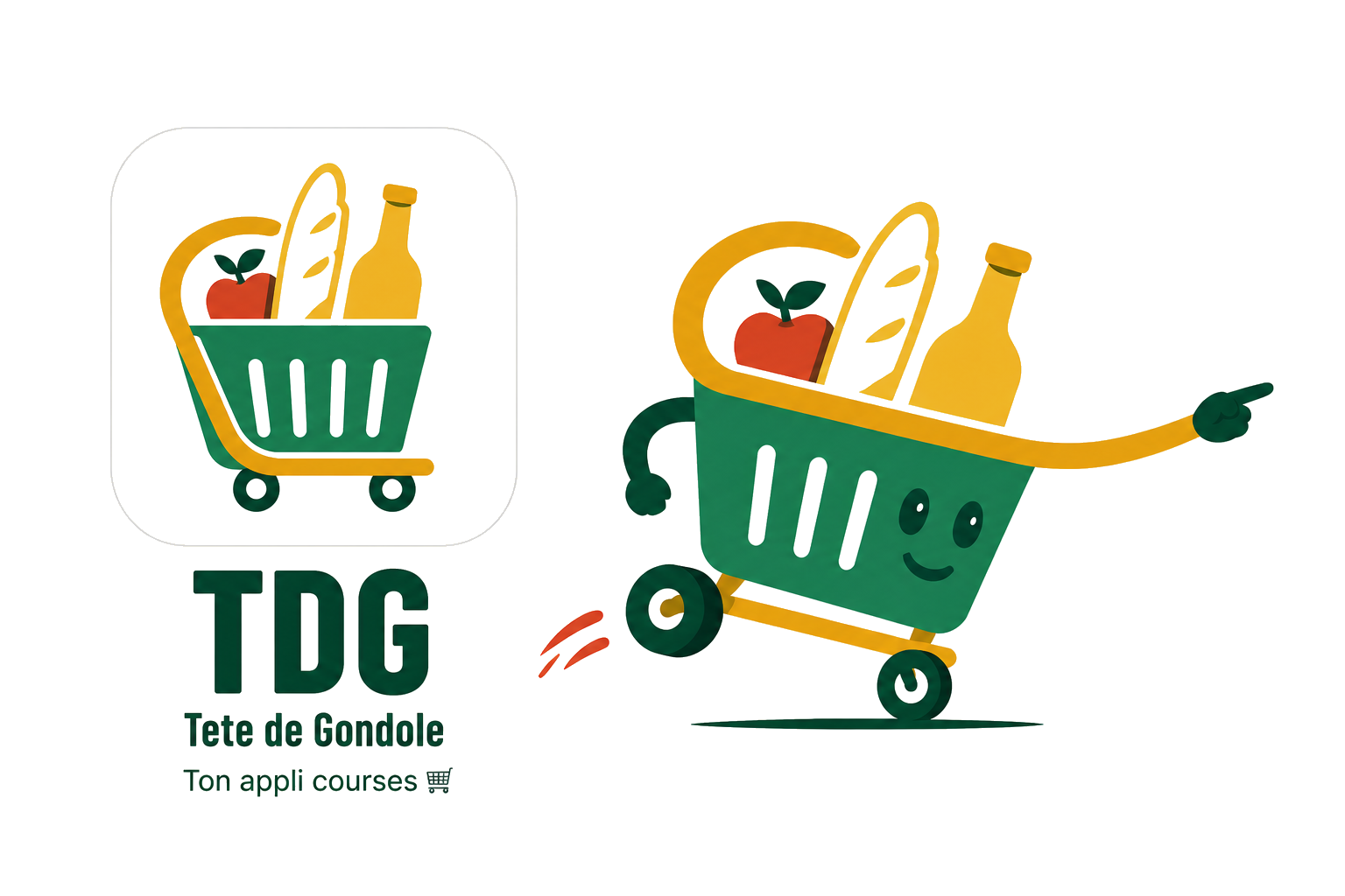 TDG — Tête de Gondole Shopping, avec son chariot souriant