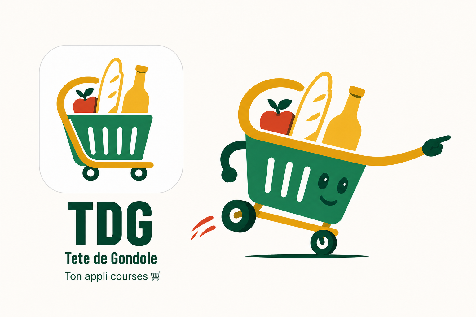Logo TDG et son chariot souriant